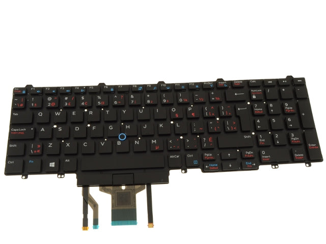 Refurbished French-English Dell OEM Latitude E5550 Precision 3510 7510 Laptop Backlit Keyboard 1R2M9