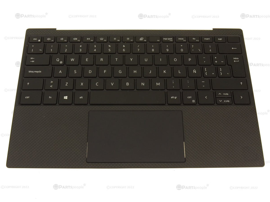 SPANISH - Dell OEM XPS 13 (9300) Touchpad Palmrest Keyboard Assembly - 1YN9Y