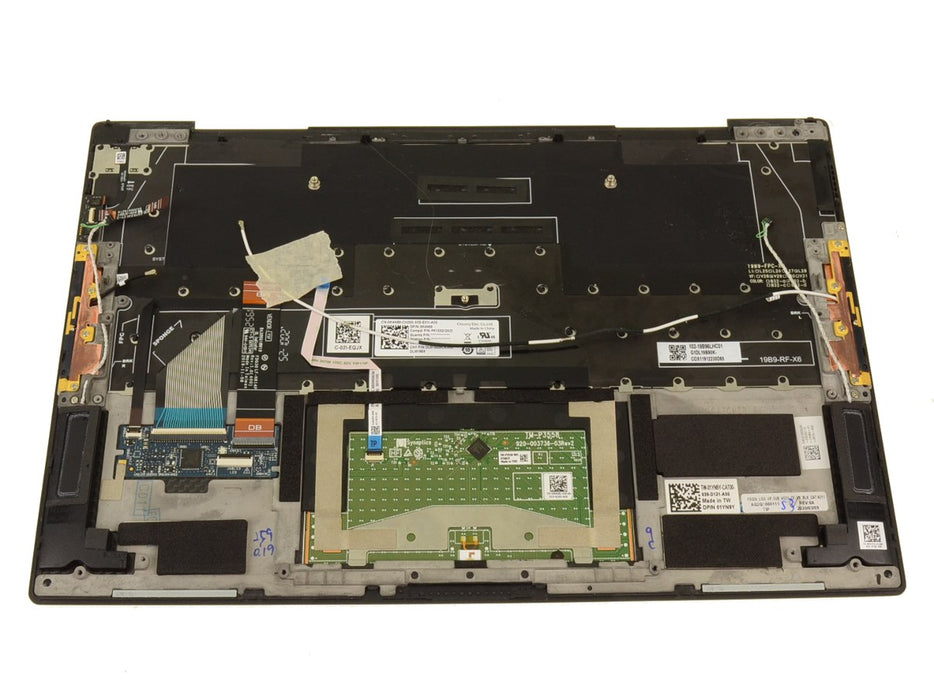 SPANISH - Dell OEM XPS 13 (9300) Touchpad Palmrest Keyboard Assembly - 1YN9Y