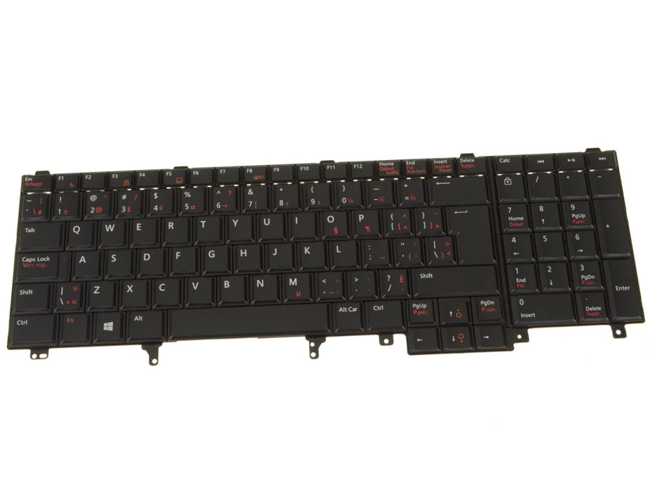 Refurbished French Canadian Dell OEM Latitude E6530 E5530 Laptop Keyboard Non-Backlit 227R6