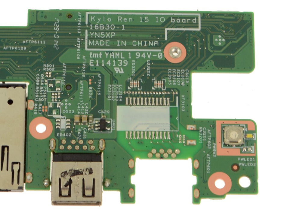 Dell OEM Inspiron 15 (7573) 2-in-1 Power Button / USB / SD Card Reader IO Circuit Board - 23G91