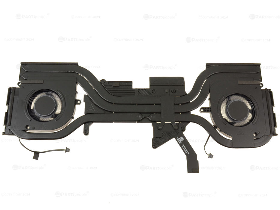 Used OEM Alienware m16 R2 CPU Graphics Cooling Heatsink Fans Assembly 2GN4X