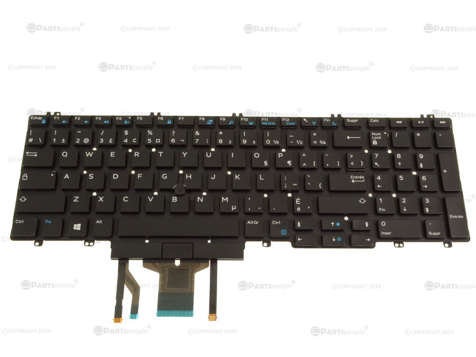 Refurbished French English Precision 7530 7730 7540 7740 Laptop Backlit Keyboard 2N3VF