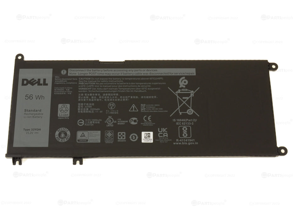 New Dell OEM Original Inspiron 7778 7779 Inspiron 7570/7573 56Wh 4-cell Laptop Battery 33YDH