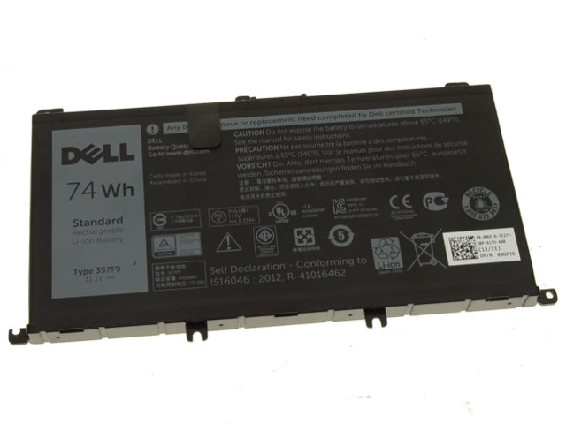 Nouvelle batterie d'ordinateur portable Dell OEM d'origine Inspiron 7559 74 Wh 6 cellules 357F9