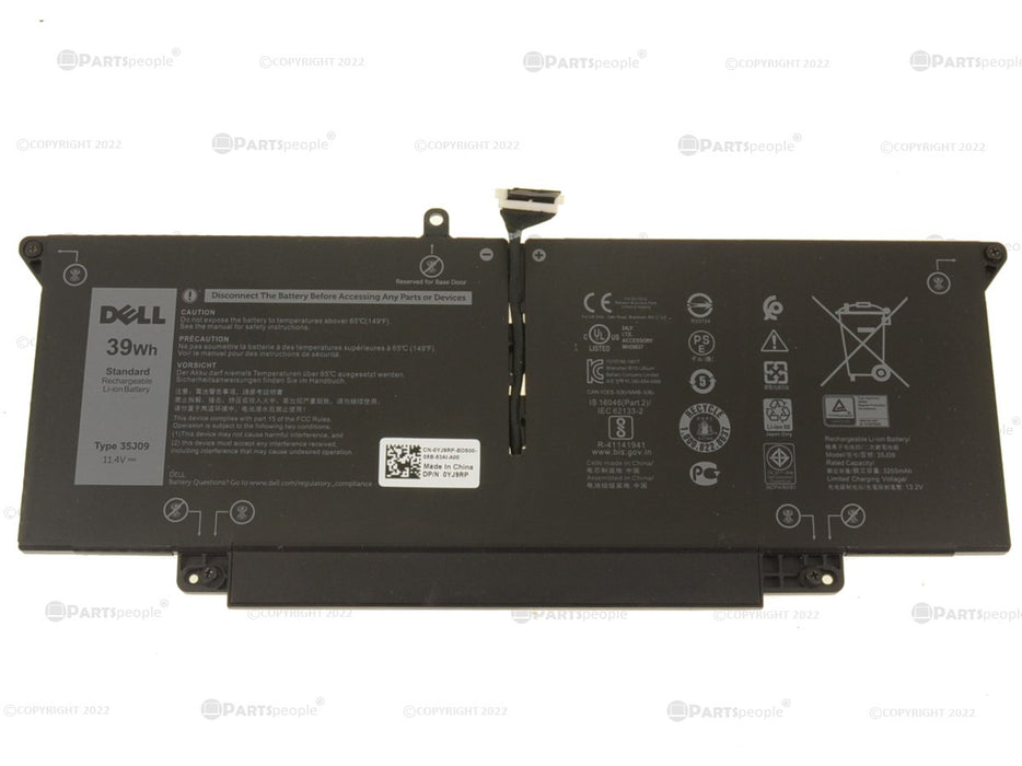 Used Dell OEM Original Latitude 7310 7410 39Wh 3-cell Laptop Battery 35J09