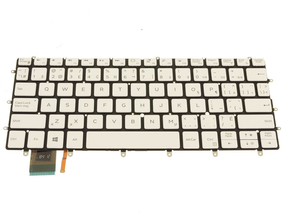 French English - Dell OEM XPS 13 (9370 / 9380) Keyboard with Backlight - 3DKJJ