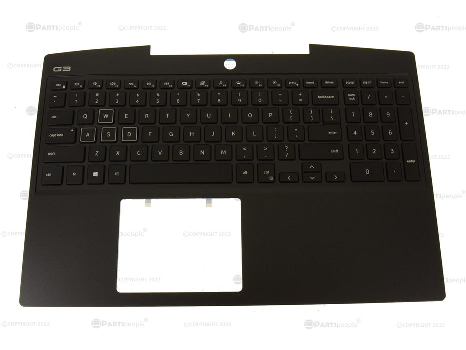 New Dell OEM G Series G3 3590 Palmrest Keyboard Assembly - RGB Backlit - 3DVW8