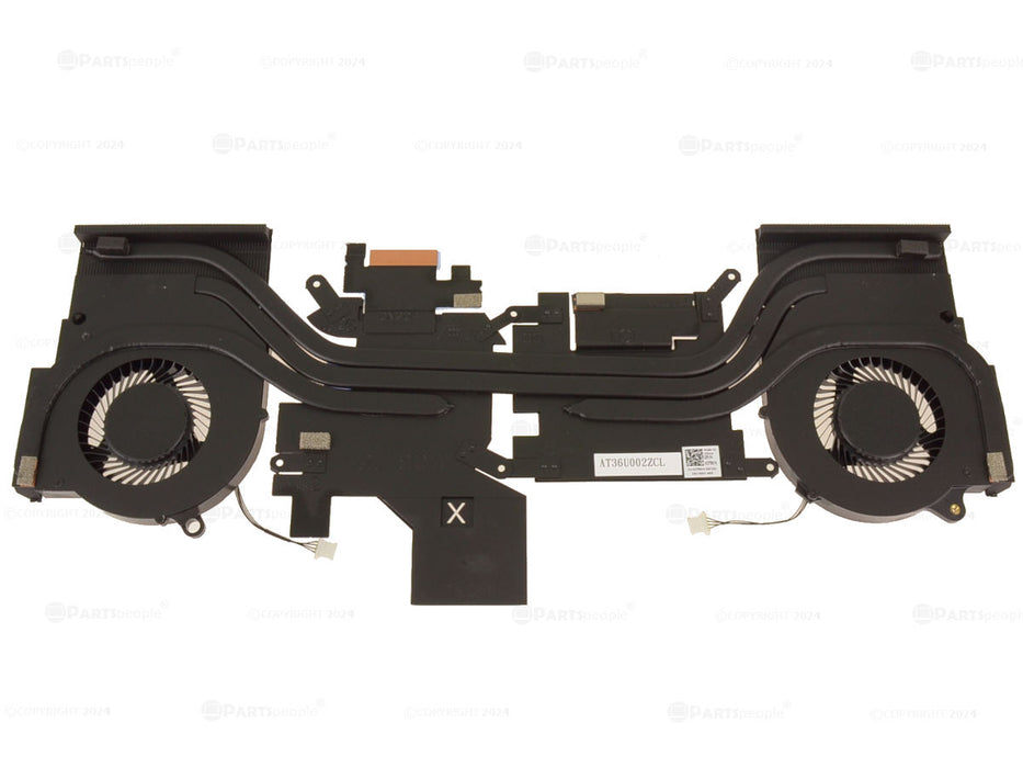 New OEM Alienware m15 R6 CPU Graphics Cooling Heatsink Fan Assembly 3T8KM