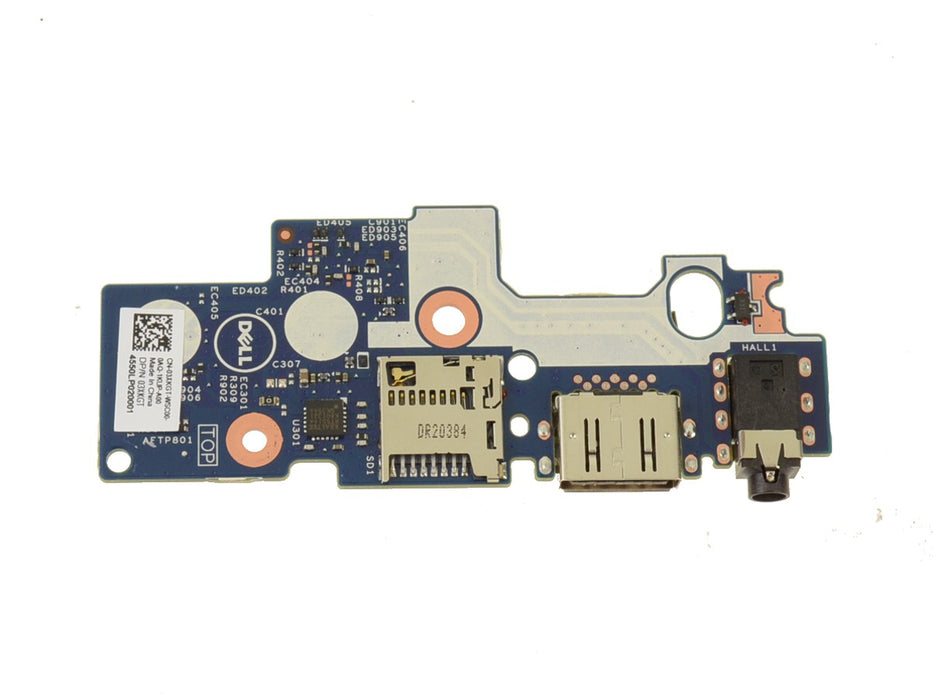 Dell OEM Inspiron 5402 USB / Audio Port / SD Card Reader IO Circuit Board - 3XKGT