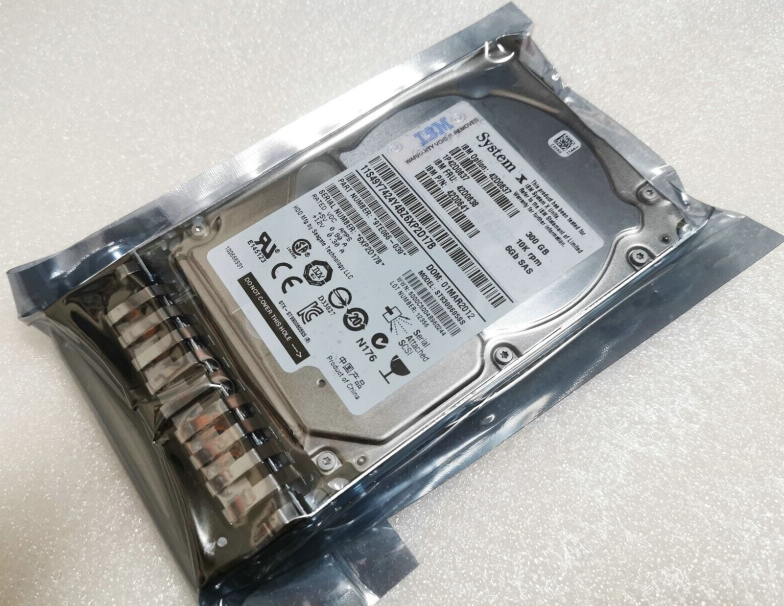 New IBM SystemX 300GB 10000RPM 6Gbps 2.5″ SAS Hard Drive with tray 42D0638 42D0637 42D0641