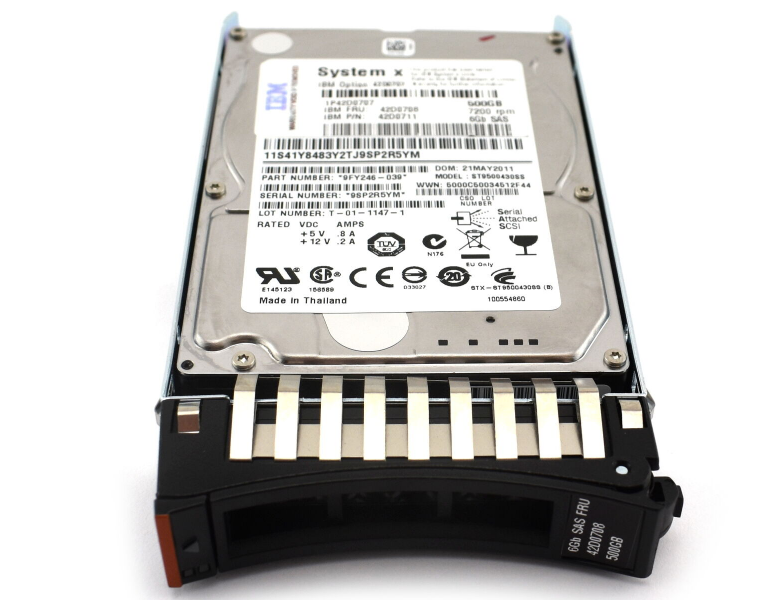 New IBM 500GB 7200 RPM 2.5″ 6GBps SAS Hard Drive 42D0707 42D0711 42D0708