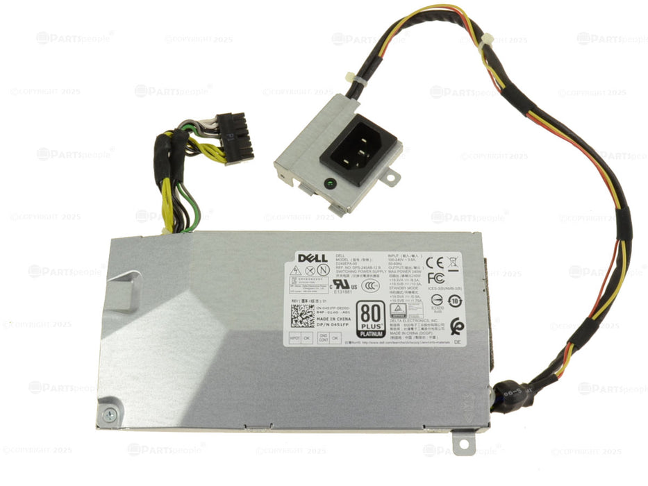 Refurbished Dell OEM OptiPlex 7760 All-In-One Desktop 240W Power Supply 451FP
