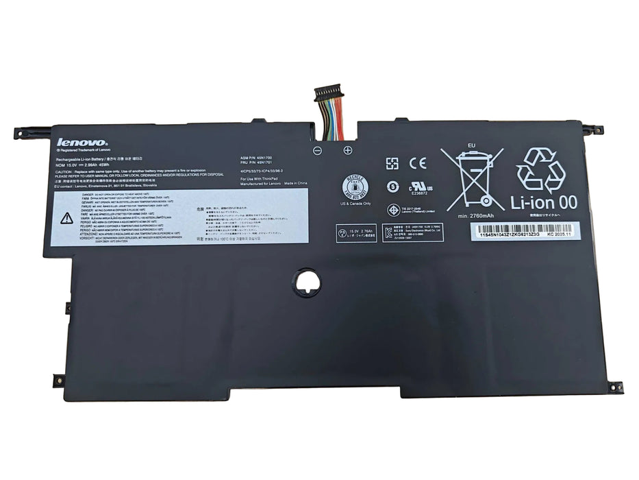 New Genuine Lenovo ThinkPad X1 Carbon 14 20A7 20A7A04ACD 20A8 Battery 45Wh