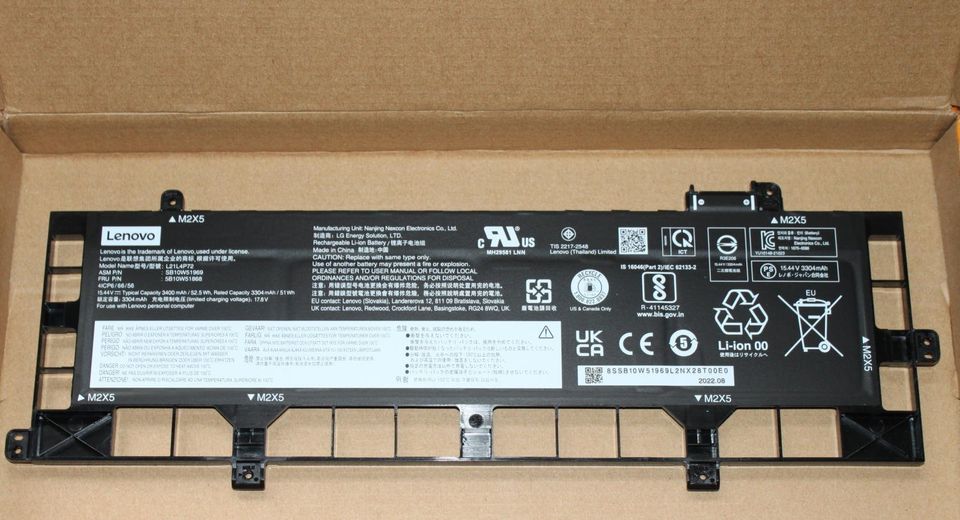 New Genuine Lenovo ThinkPad P16S Gen 1 Gen 2 Battery 52.5WH