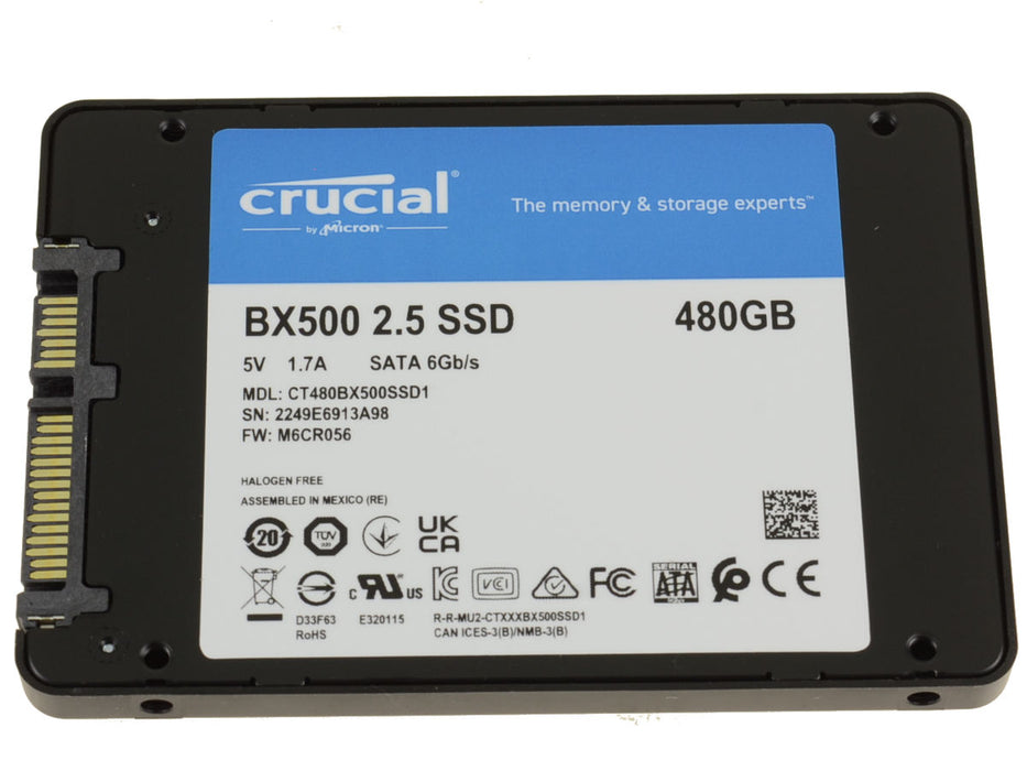 New Crucial BX500 Series SSD 480GB SATA III SSD 6Gbp/s 2.5" Internal Solid State Drive 480GB 7mm SSD