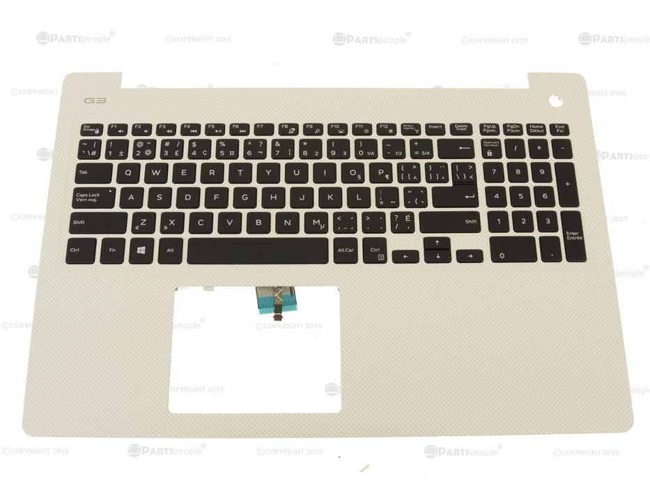 New French English Dell OEM G Series G3 3579 Palmrest Keyboard Assembly NTP Y192K 4893M