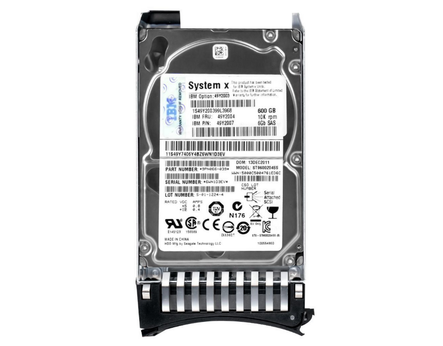 New IBM 600GB 10K 6G SFF SAS HDD 49Y2003 49Y2004 49Y2007