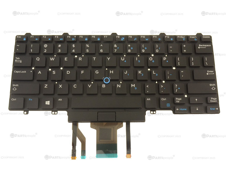 Refurbished Dell OEM Latitude E7450 E5450 5480 7480 Backlit Laptop Keyboard Dual Point 4DXYW