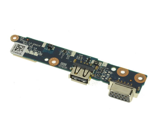 Dell OEM Inspiron 1018 USB / VGA Ports IO Circuit Board - 4JMFG