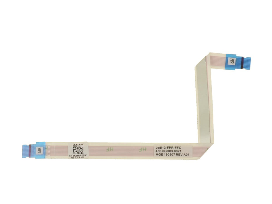 Used Dell OEM Inspiron 7390 2-in-1 Ribbon Cable for Fingerprint Reader 4JWNR 0GD03