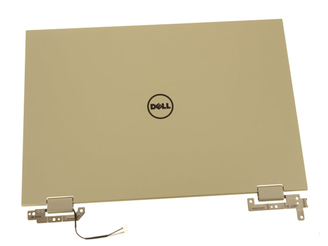 New Gold Dell OEM Inspiron 7359 13.3" LCD Back Cover Lid Assembly  Hinges 4K3WJ