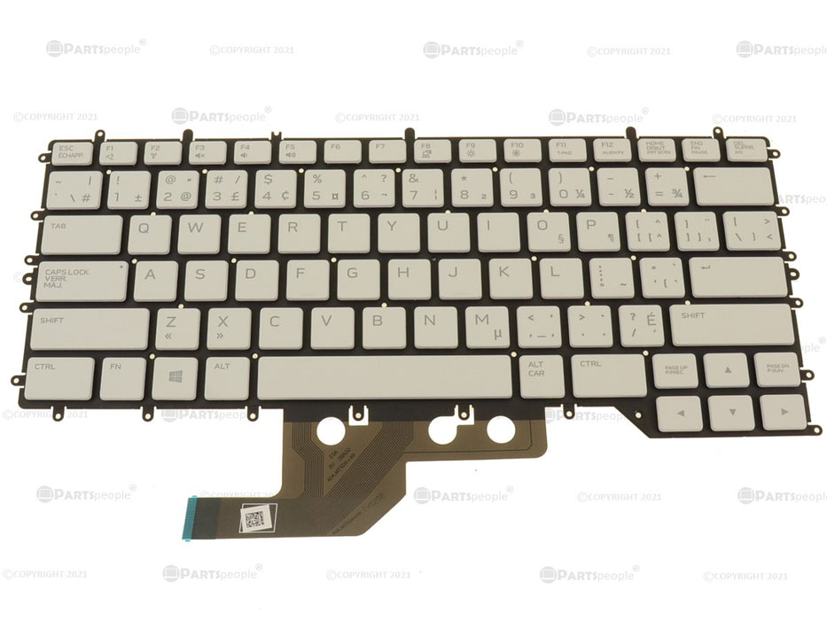 Refurbished French English OEM Alienware m15 R2 Backlit Laptop Keyboard Assembly FR-ENG 4MCTD