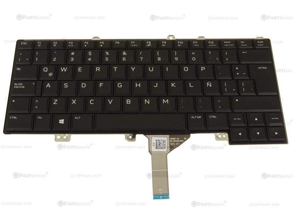 Refurbished Spanish OEM Alienware 15 R3 OEM Alienware 13 R3 Backlit Laptop Keyboard Assembly 50HPJ