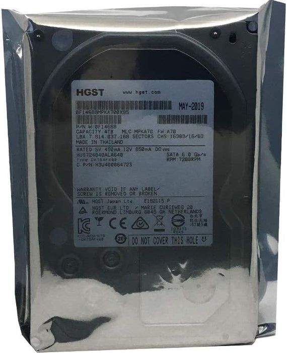 New HGST 4TB 7200RPM SATA 6Gbps 64MB 3.5-inch Internal Hard Drive 0F14688