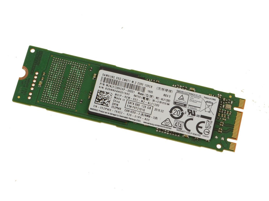 Used Samsung 128GB SATA SSD Hard Drive M.2 2280 Card 128GB 52PWX