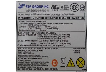 New Lenovo ThinkCentre M71 M81 M91 Power Supply 240W FSP240-50SBV 54Y8862 54Y8846 54Y8824 54Y8825 - LaptopParts.ca