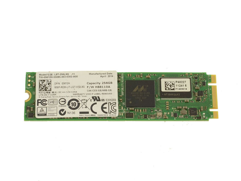 Used LITE-ON 256GB SATA SSD Hard Drive M.2 2280 Card 256GB 5612H