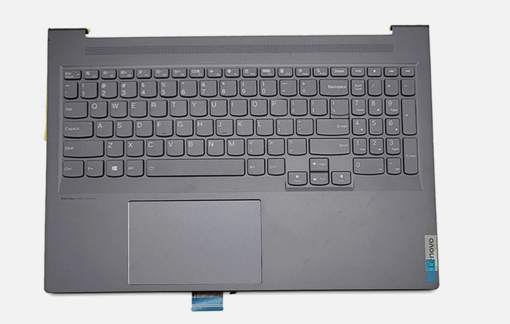New Lenovo Slim 7 16IAH7 Grey US English Backlit Keyboard Upper Case Palmrest 5CB1J37697 5CB1J38238