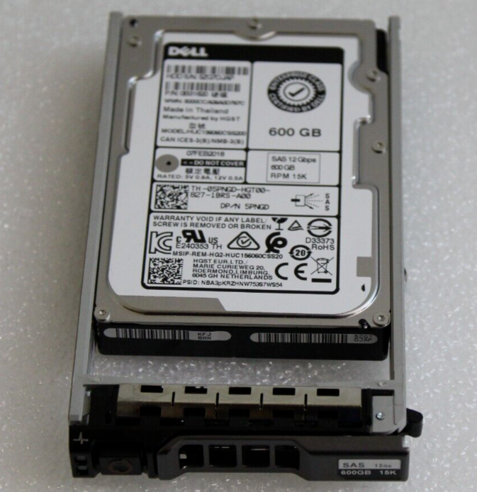 New Dell ENTERPRISE 600GB 15K RPM 12Gbps 2.5″ SAS HDD Hard Drive 5PNGD 05PNGD