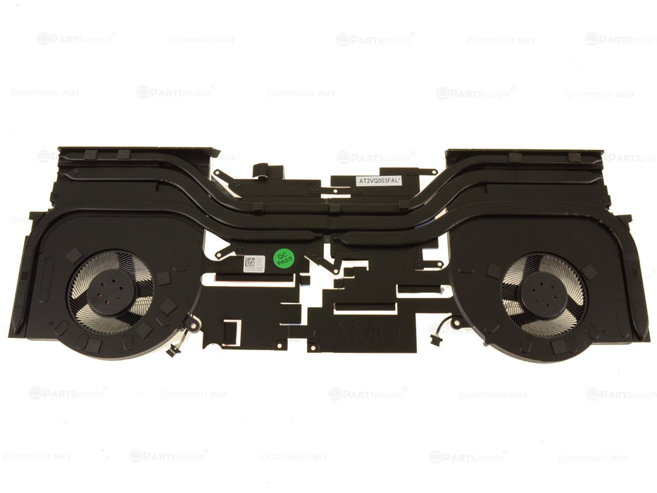 New OEM Alienware m17 R3 CPU Graphics Cooling Heatsink Fan Assembly AMD RX 5R2VC