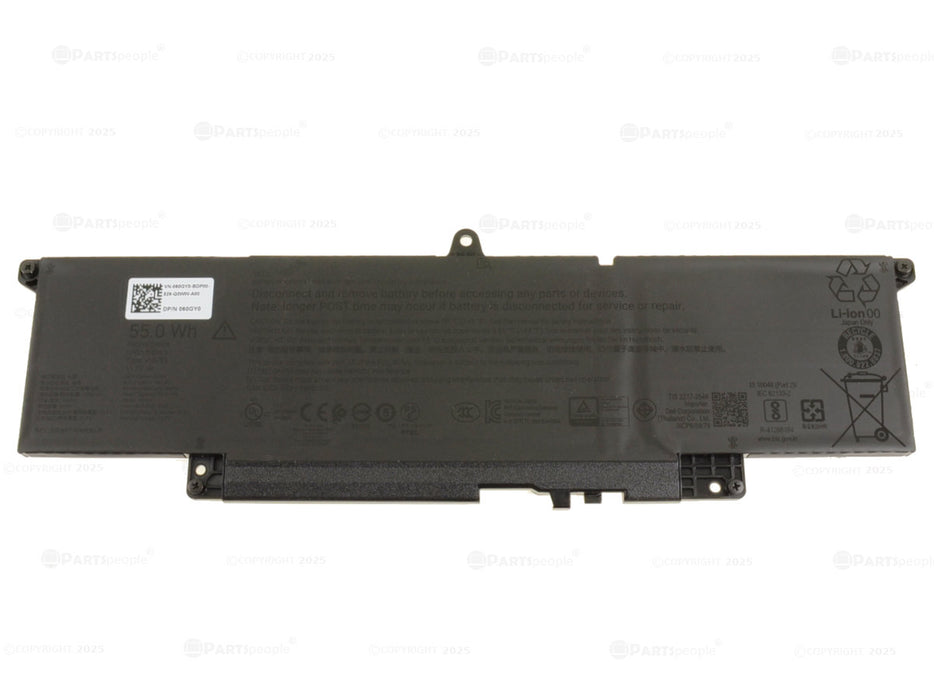 Nouvelle batterie d'ordinateur portable Dell OEM Original Pro 16 Plus PB16250 55 Wh 3 cellules 60GY0 VMV83