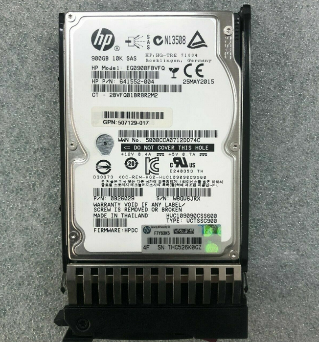 New HP Gen6 Gen 7 G6 G7 900GB 10K 6Gb DP 10K 2.5 SAS HDD 619463-001 619291-B21