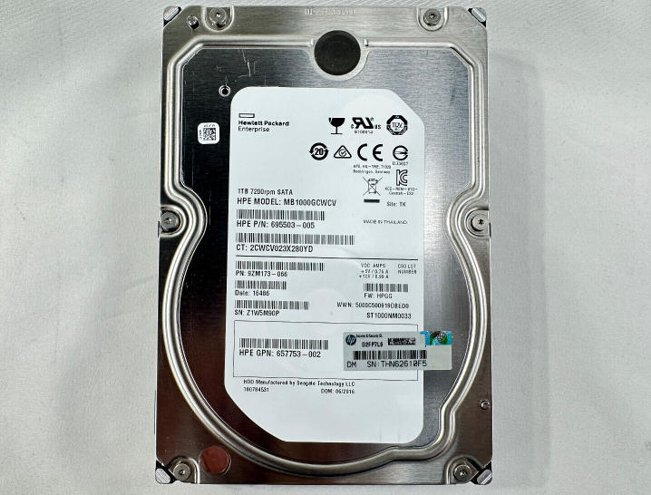 New HPE 1TB 7.2K 6G LFF 3.5″ SATA HARD DRIVE 659569-001 659337-B21