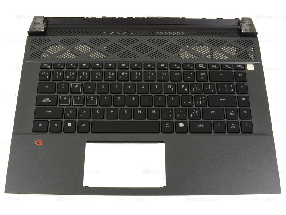 New French English Dell OEM G Series G16 7620 Palmrest RGB One-Zone Backlit Keyboard Assembly 675GX