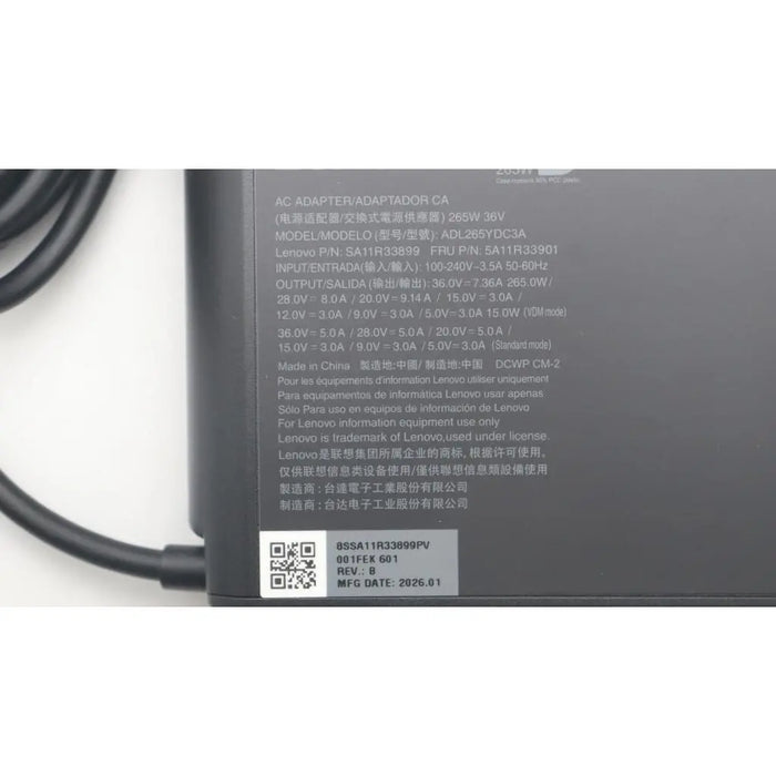 New Genuine Lenovo ThinkPad Thunderbolt 5 Smart Dock 7500 Ac Adapter 265W USB-C 5A11R33901 SA11R33900 ADL265YPC3A
