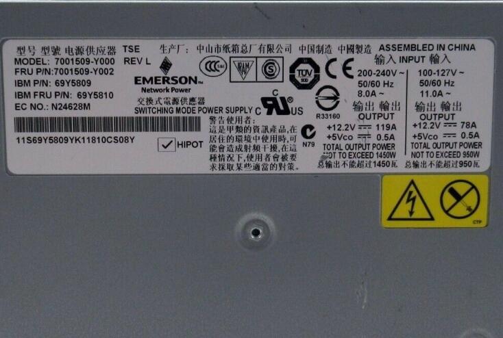 New IBM Blade Center Power Supply PSU 1450W 7001509-Y000 69Y5809 69Y5810