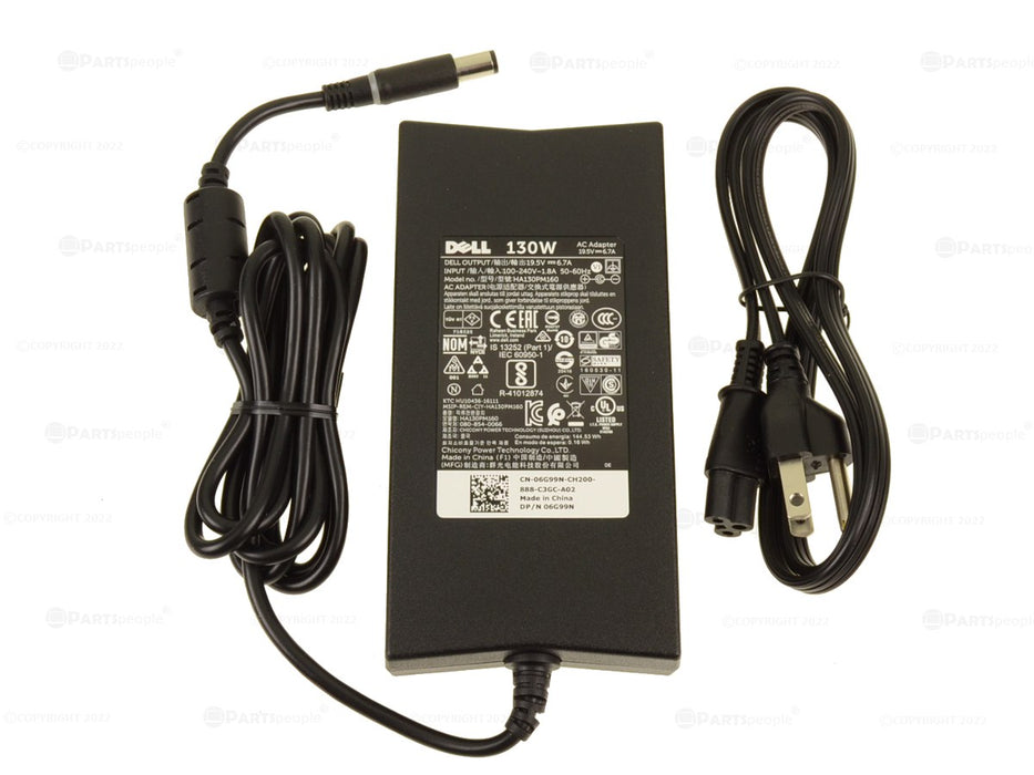 Used Dell OEM Slim PA-4E Laptop AC/DC 130 Watt Power Adapter 7.4mm PA-4E