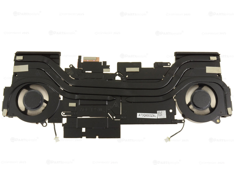 Used OEM Alienware m15 R7 CPU Graphics Cooling Heatsink Fan Assembly RTX 3070 Ti 6GD3H