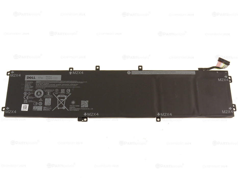 Used Dell Original XPS 9560 9570 6-Cell 97Wh OEM Extended Battery 6GTPY