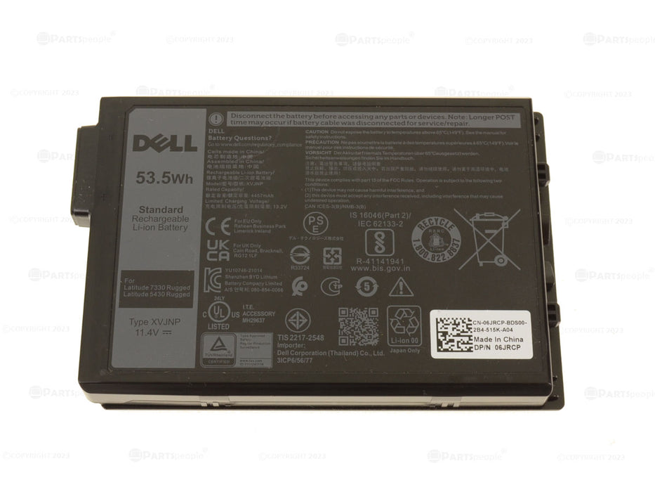 New Dell Latitude 5430 7330 Rugged 3-cell 53.5Wh OEM Original Laptop Battery XVJNP