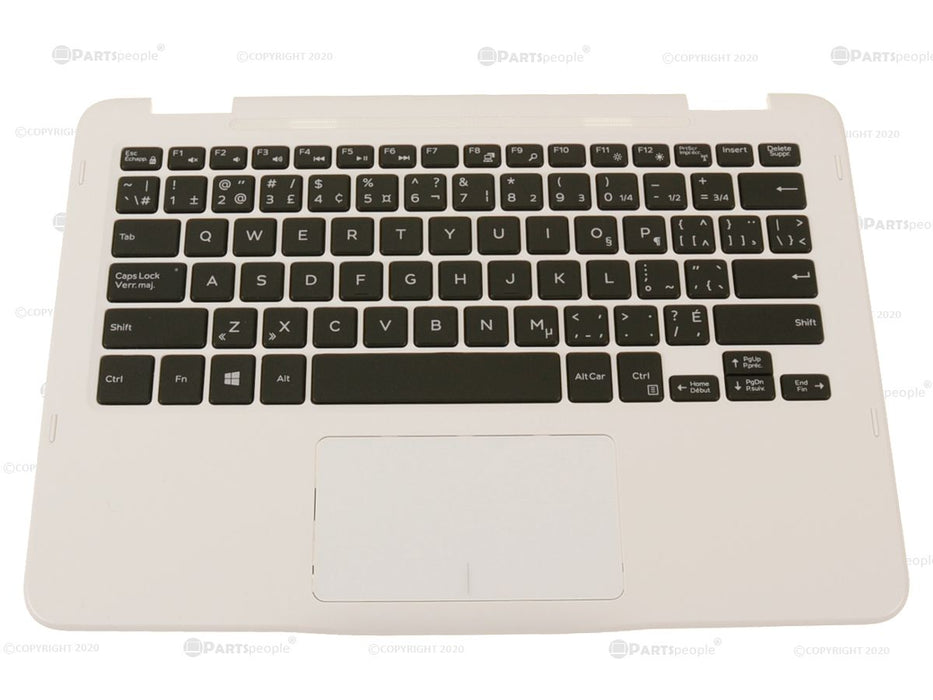 Refurbished French-English Dell OEM Inspiron 3185 2-in-1 Laptop Palmrest Touchpad Keyboard Assembly 6NCX7 F5JCC