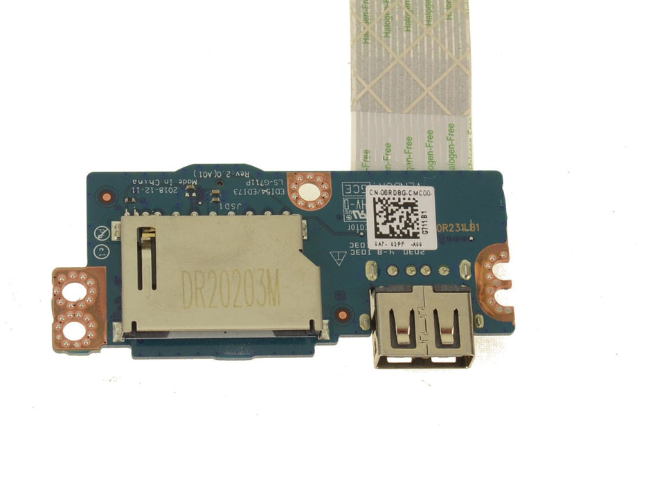Dell OEM Inspiron 14 (3481 / 3482) USB / SD Card Reader IO Circuit Board - 6RD8G