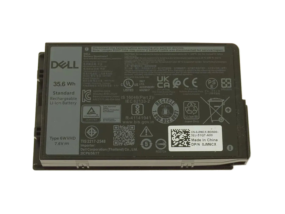 New Genuine Dell Latitude 7230 Rugged Extreme Tablet Battery 06WVHD 6WVHD 35.6WH - LaptopParts.ca