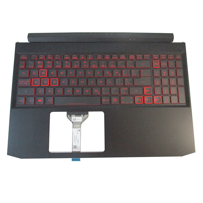 New Acer Nitro AN515-45 Palmrest w/ Backlit Keyboard w/ Red Keys 6B.QB9N2.011