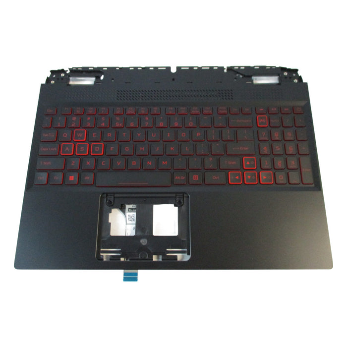 New Acer Nitro 5 AN515-58 Palmrest & Backlit Keyboard w/ Red Keys 6B.QFJN2.001